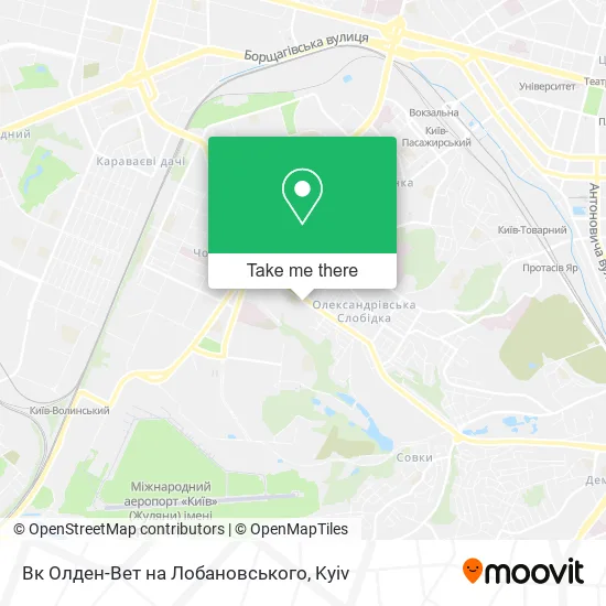 Карта Вк Олден-Вет на Лобановського