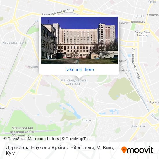 Карта Державна Наукова Архівна Бібліотека, М. Київ