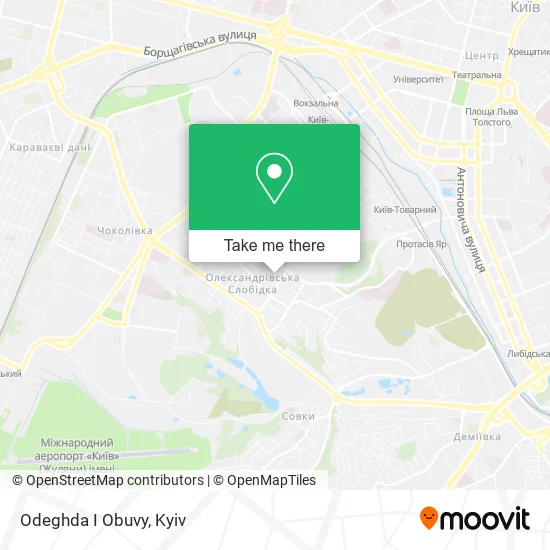 Карта Odeghda I Obuvy