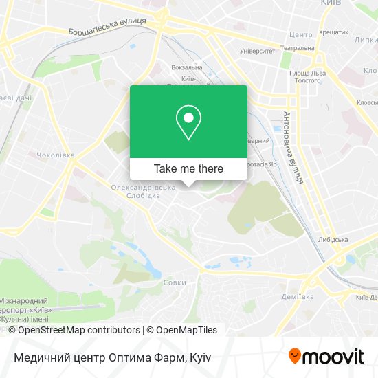 Карта Медичний центр Оптима Фарм