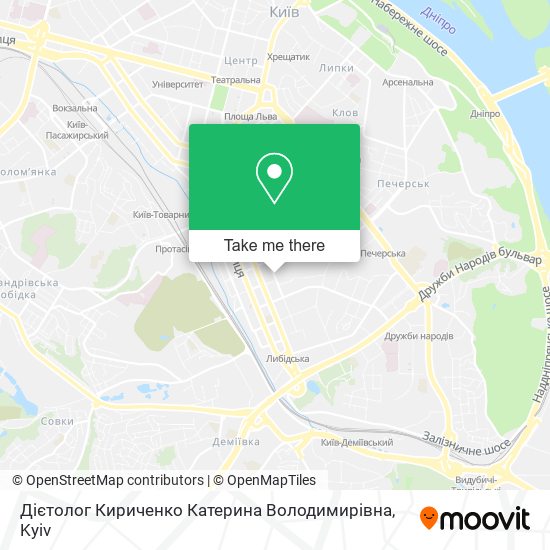 Дієтолог Кириченко Катерина Володимирівна map