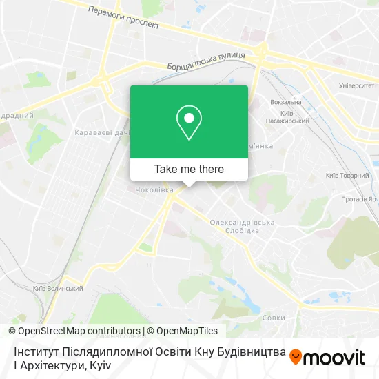 Інститут Післядипломної Освіти Кну Будівництва І Архітектури map