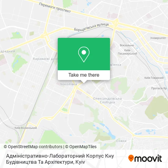 Карта Адміністративно-Лабораторний Корпус Кну Будівництва Та Архітектури