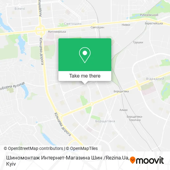 Карта Шиномонтаж Интернет-Магазина Шин /Rezina.Ua