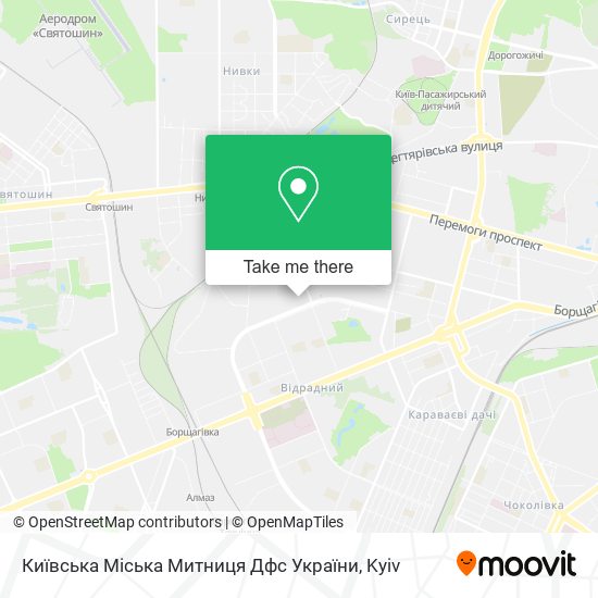 Київська Міська Митниця Дфс України map