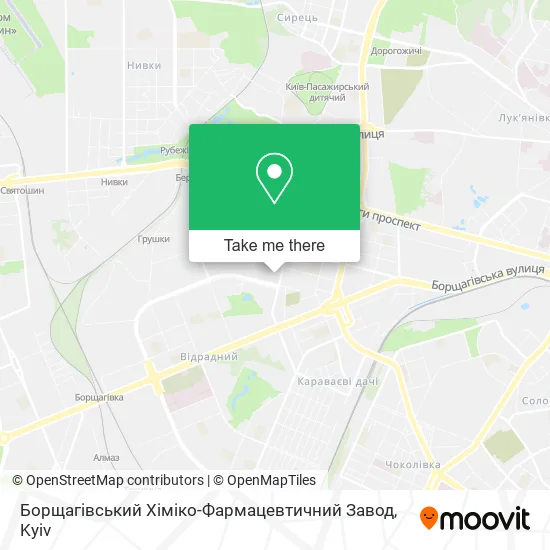 Борщагівський Хіміко-Фармацевтичний Завод map