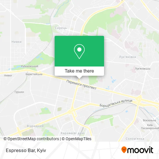 Карта Espresso Bar