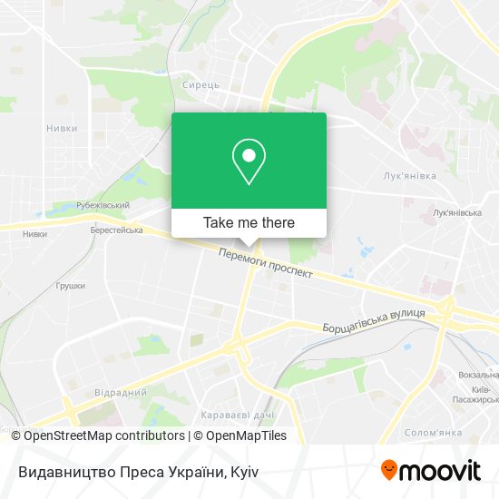 Видавництво Преса України map