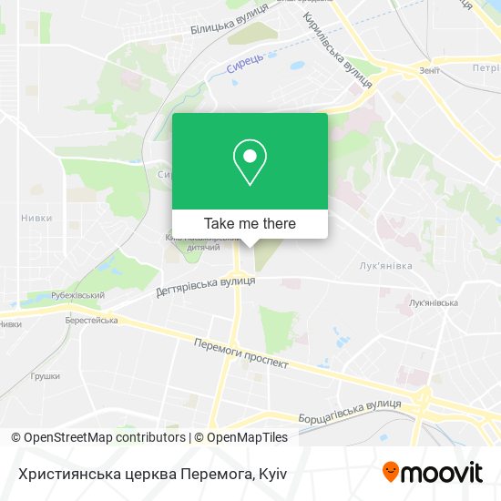 Християнська церква Перемога map