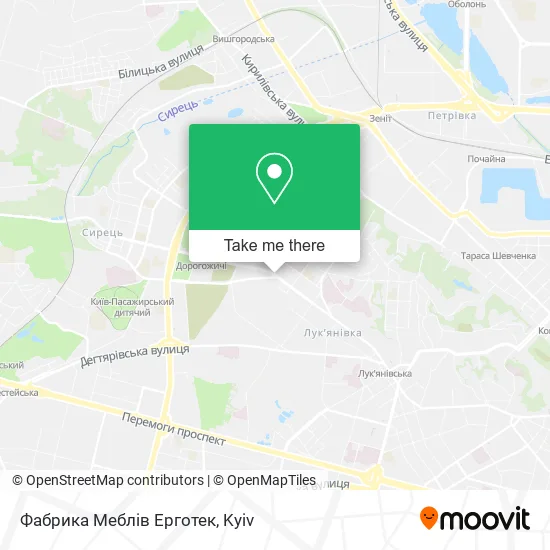 Карта Фабрика Меблів Ерготек