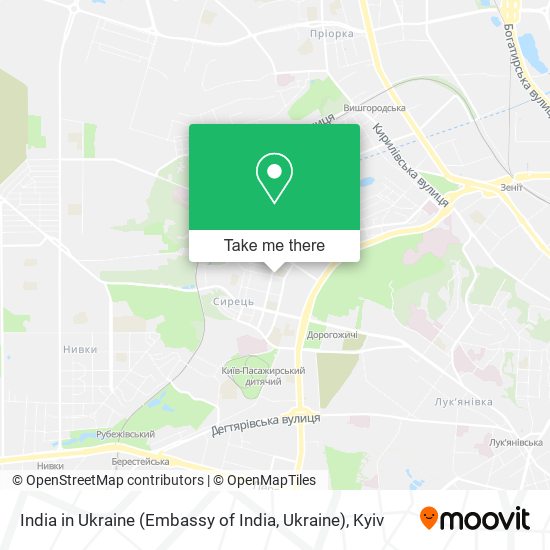 India in Ukraine (Embassy of India, Ukraine) map