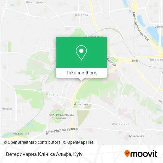 Ветеринарна Клініка Альфа map