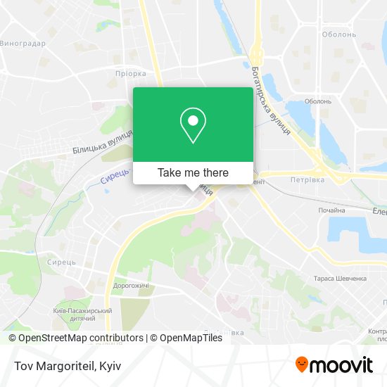 Карта Tov Margoriteil
