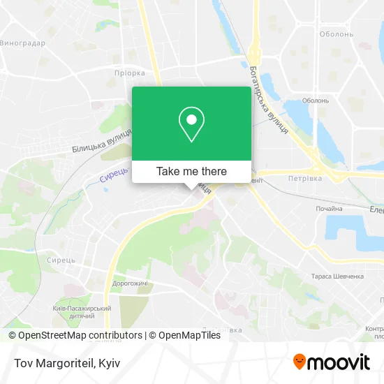 Карта Tov Margoriteil