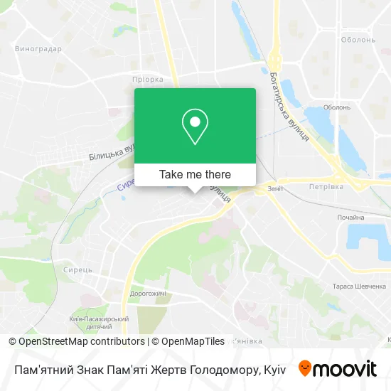 Пам'ятний Знак Пам'яті Жертв Голодомору map