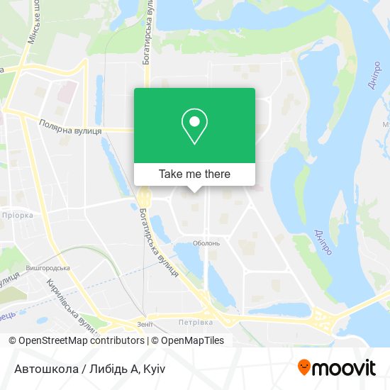 Автошкола / Либідь А map