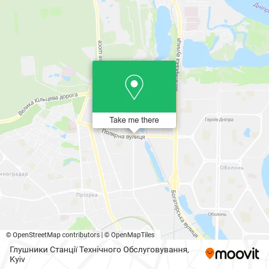Карта Глушники Станції Технічного Обслуговування