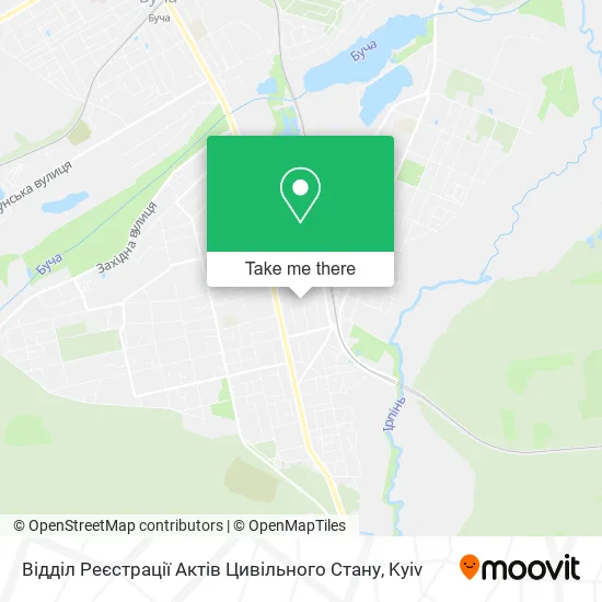 Карта Відділ Реєстрації Актів Цивільного Стану