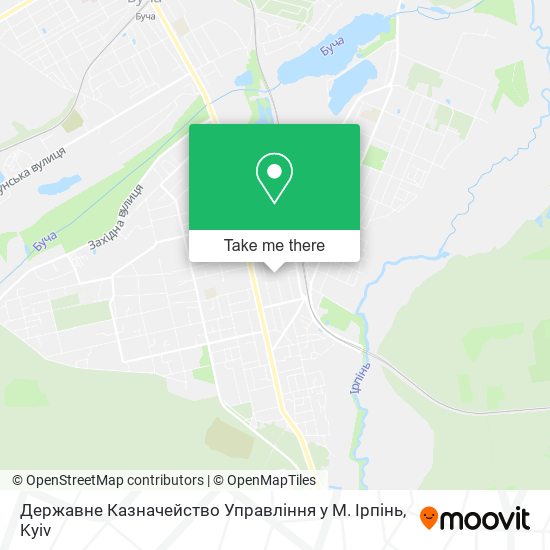 Державне Казначейство Управління у М. Ірпінь map