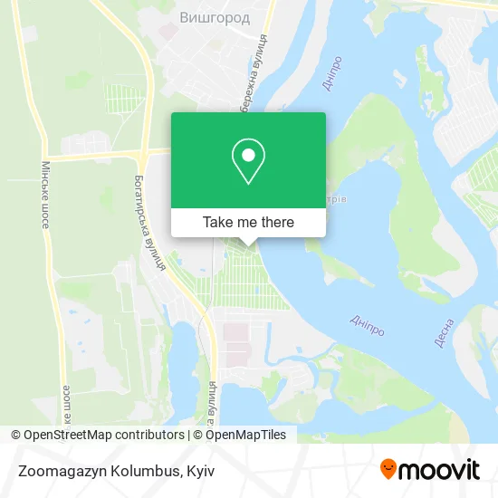 Карта Zoomagazyn Kolumbus