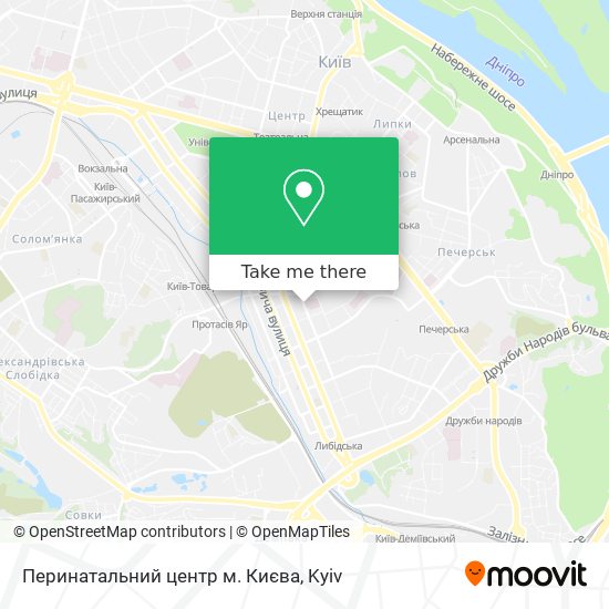 Карта Перинатальний центр м. Києва