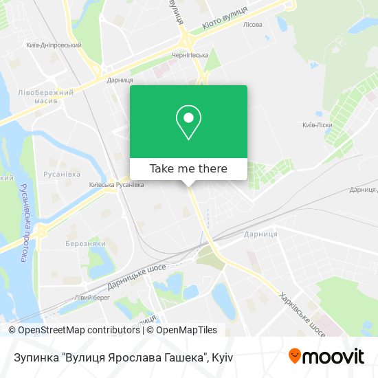 Зупинка "Вулиця Ярослава Гашека" map