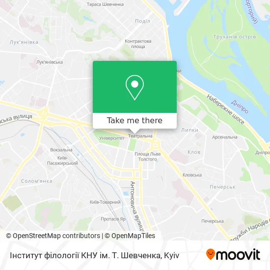 Інститут філології КНУ ім. Т. Шевченка map