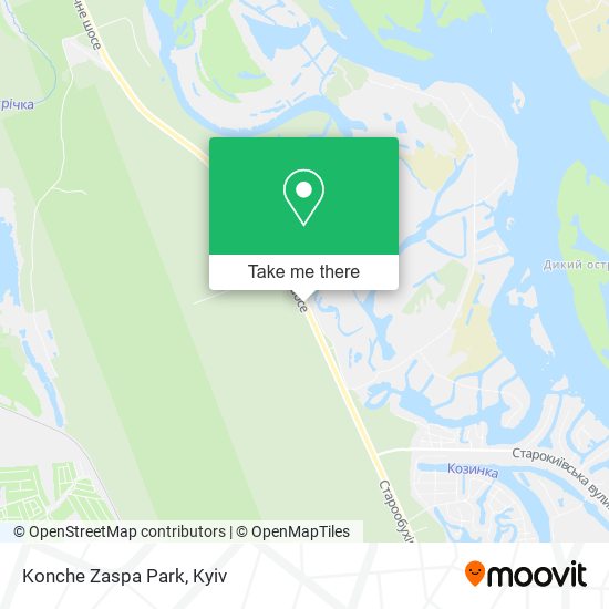 Konche Zaspa Park map