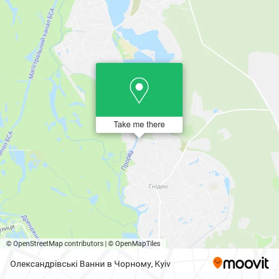 Карта Олександрівські Ванни в Чорному