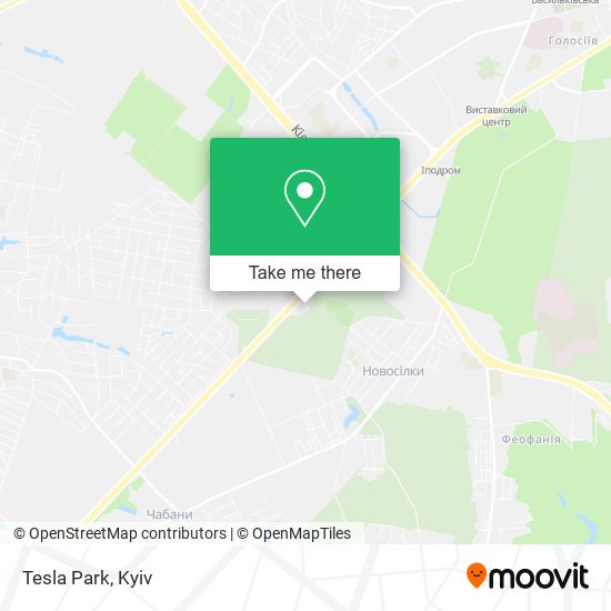 Tesla Park map