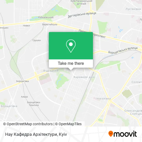Карта Нау Кафедра Архітектури