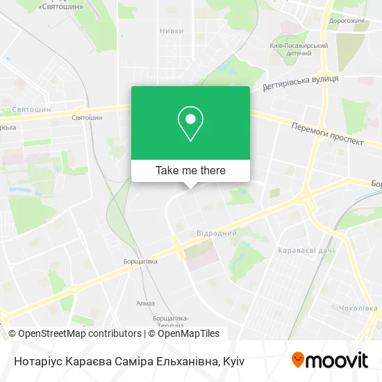 Карта Нотаріус Караєва Саміра Ельханівна