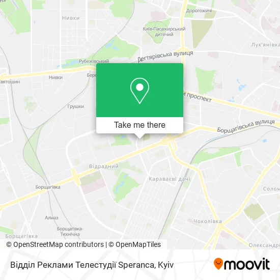 Відділ Реклами Телестудії Speranca map