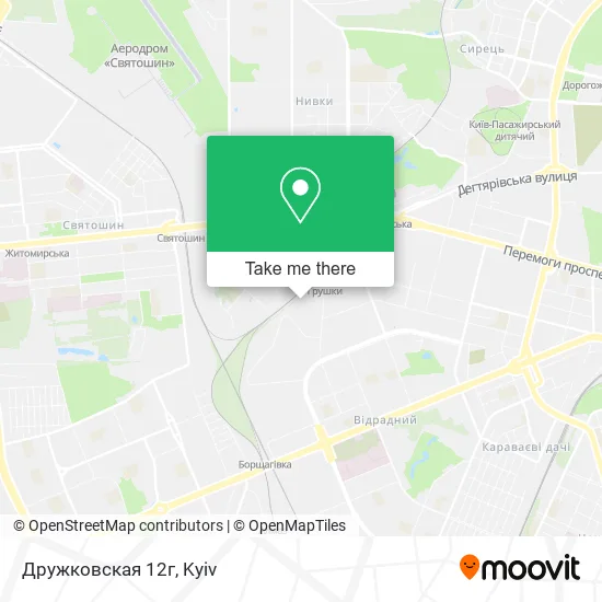 Карта Дружковская 12г