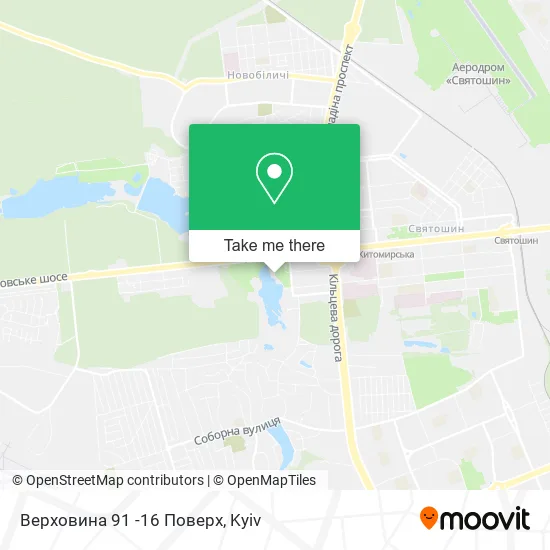 Карта Верховина 91 -16 Поверх