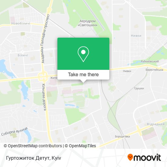 Карта Гуртожиток Детут