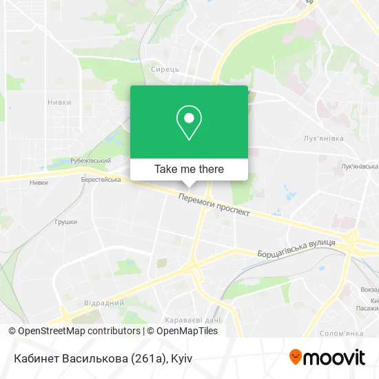 Карта Кабинет Василькова (261а)