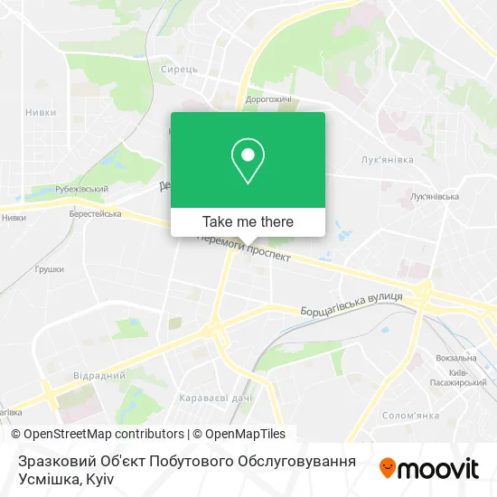 Карта Зразковий Об'єкт Побутового Обслуговування Усмішка