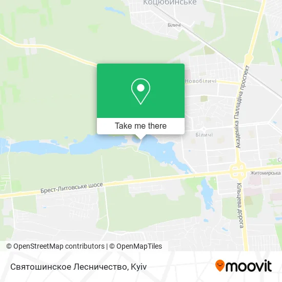 Карта Святошинское Лесничество