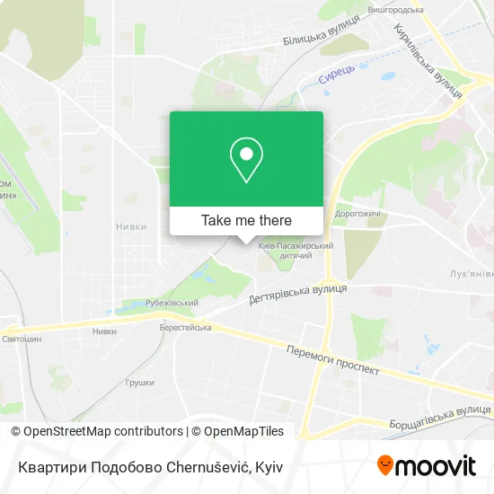 Карта Квартири Подобово Chernušević