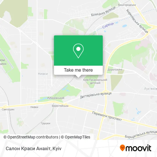 Карта Салон Краси Анахіт