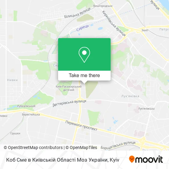 Коб Сме в Київській Області Моз України map