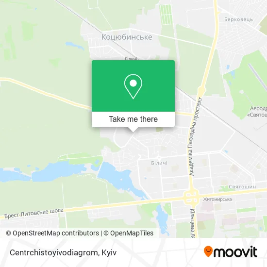 Карта Centrchistoyivodiagrom