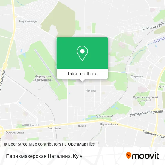 Парикмахерская Наталина map