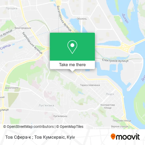 Карта Тов Сфера-к ; Тов Кумсервіс