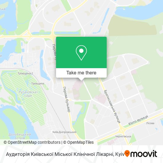 Аудиторія Київської Міської Клінічної Лікарні map