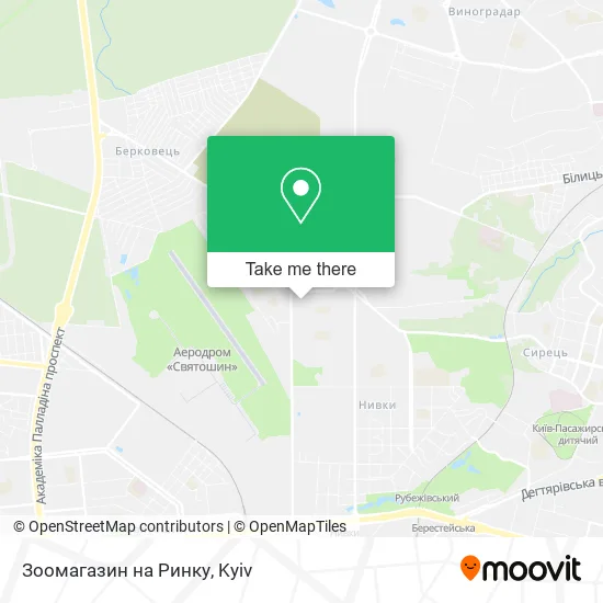 Зоомагазин на Ринку map