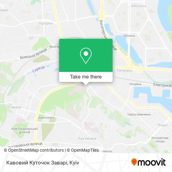 Карта Кавовий Куточок Заварі