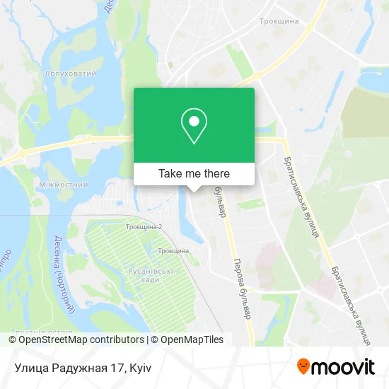Карта Улица Радужная 17