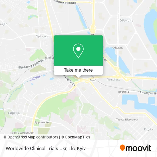 Карта Worldwide Clinical Trials Ukr, Llc